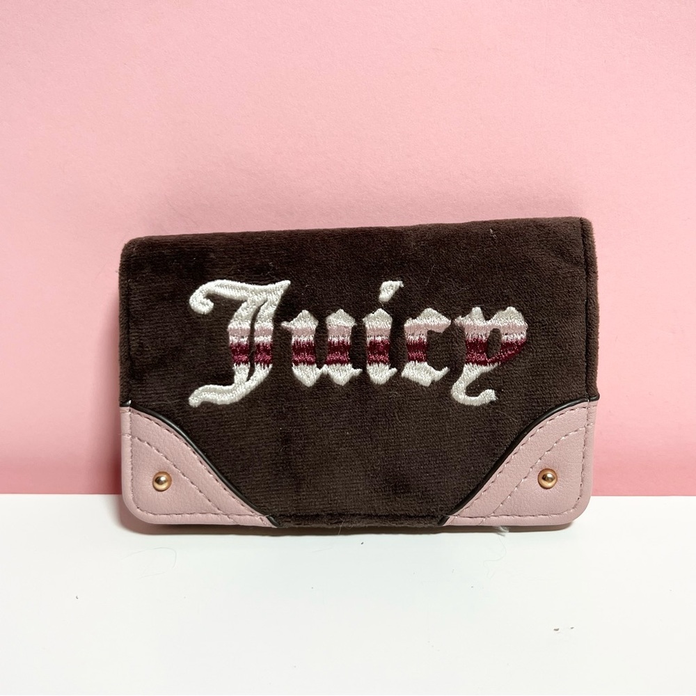Y2K 2000s mcbling pink and brown juicy couture wallet